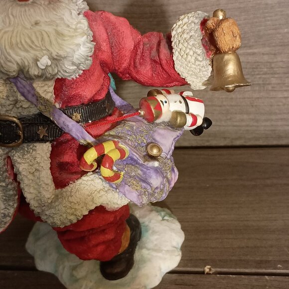 Department 56 In The Spirit Santa Claus Carrying Toy Bag Sculpture 8" Tall - Picture 4 of 13